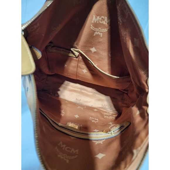 Authentic MCM Visetos Shoulder Bag Cognac - Picture 13 of 14